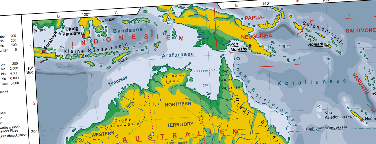 Landkarte Australien